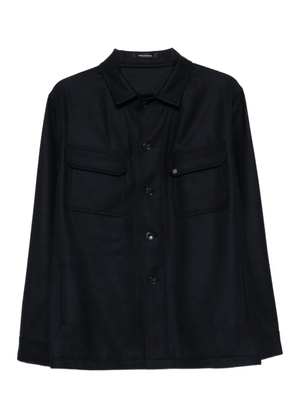 Tagliatore buttoned flap-pocket overshirt - Blue