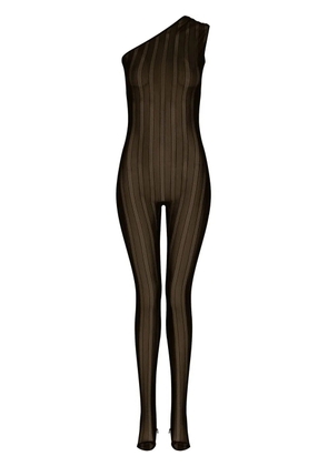 Dolce & Gabbana one-shoulder jacquard jumpsuit - Black