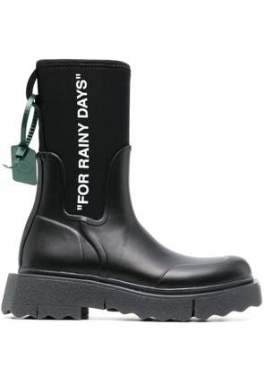 Off-White sponge rubber rain boots - Black
