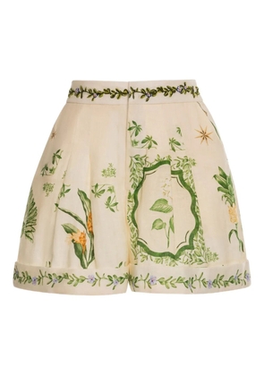 Agua By Agua Bendita Rommy Wild pleated shorts - White