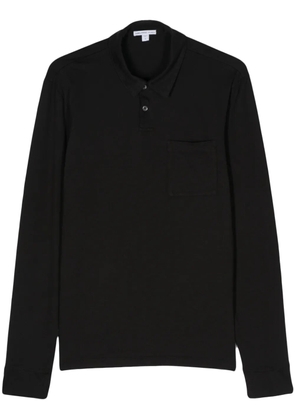 James Perse jersey longsleeved polo shirt - Black