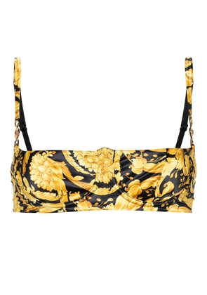 Versace Barocco-print balconette bra - Black