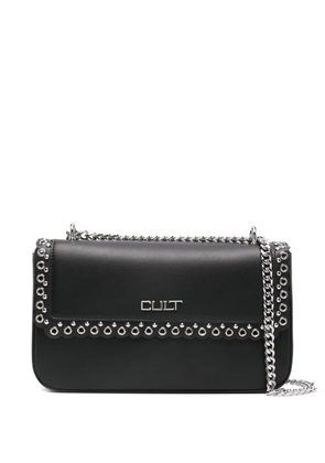 Cult eyelet-detail chain-strap satchel bag - Black