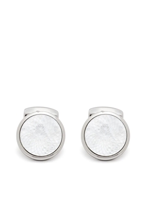 Tateossian polished mother-of-pearl cufflinks - Silver