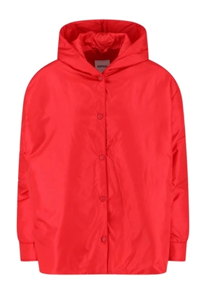 ASPESI hooded snap-button coat - Red