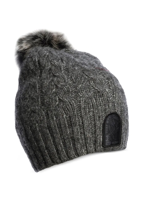 Parajumpers cable-knit pom-pom hat - Grey
