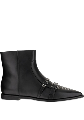 PINKO buckle-detail pointed-toe boots - Black