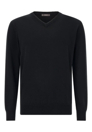 Boggi Milano V-neck merino-wool sweater - Black