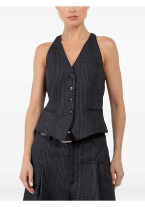 Smythe checkered sleeveless vest - Grey