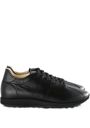 The Row leather lace-up sneakers - Black