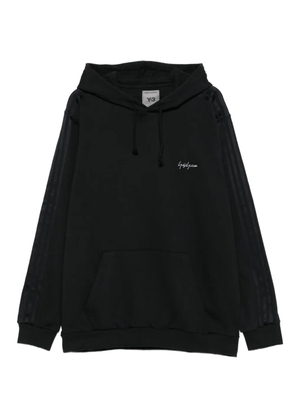Y-3 stripe-detail hoodie - Black
