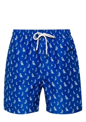Polo Ralph Lauren Traveler boat-print swim shorts - Blue