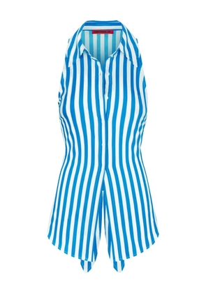 Simon Miller Loch stripe sleeveless shirt - Blue