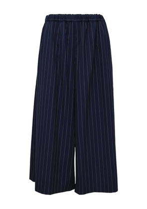 Comme Des Garçons stripe wool trousers - Blue