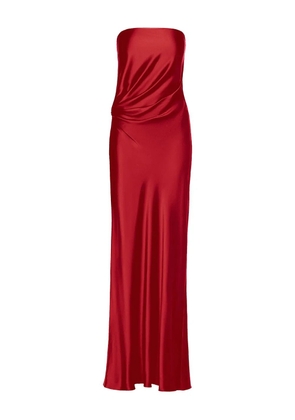 The Sei strapless silk maxi dress - Red