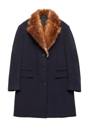 Prada single-breasted cloth coat - Blue