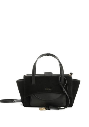 HIDESINS small Flap suede tote bag - Black