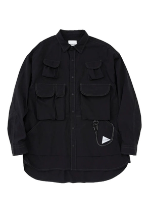 and Wander cotton-blend shirt - Black