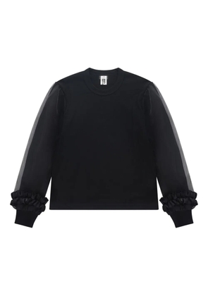 Noir Kei Ninomiya ruffled-sleeve sweatshirt - Black