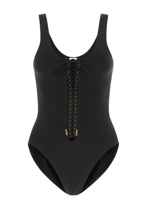 Saint Laurent Saharienne lace-up swimsuit - Black