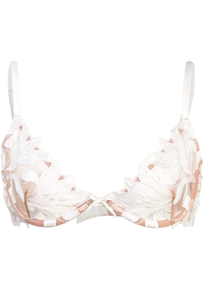 Fleur Du Mal Lily Lace Demi bra - White