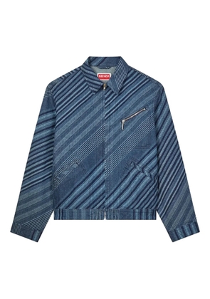 Kenzo Diagonal Stripe cotton jacket - Blue
