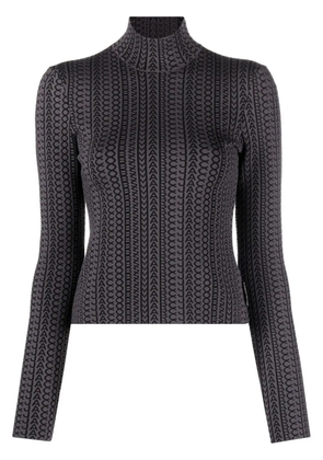 Marc Jacobs The Monogram compact-knit mock-neck jumper - Grey