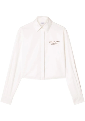 Off-White embroidered poplin shirt