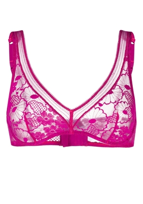 ERES Millefleurs triangle lace bra - Pink