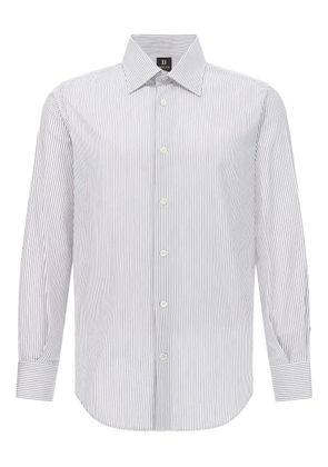 Boggi Milano striped cotton shirt - White