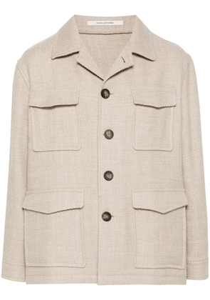 Tagliatore wool shirt jacket - Neutrals