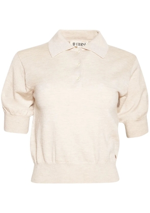 ETERNE cashmere polo top - Neutrals