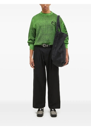 Aries Glitch Alien-O knit sweater - Green