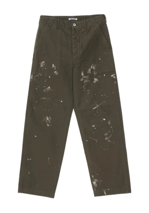 Auralee stained baggy baker trousers - Brown