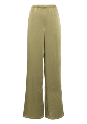 Vince satin-finish straight trousers - Green