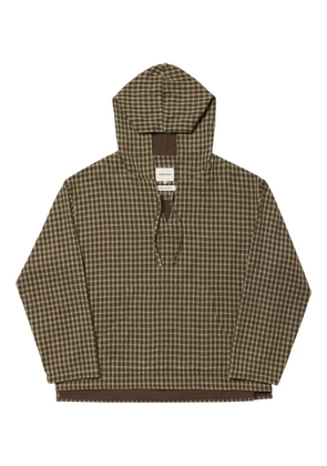 Nicholas Daley checked hoodie - Brown