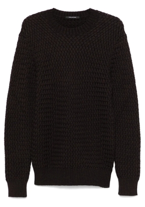 Tagliatore interwoven sweater - Brown