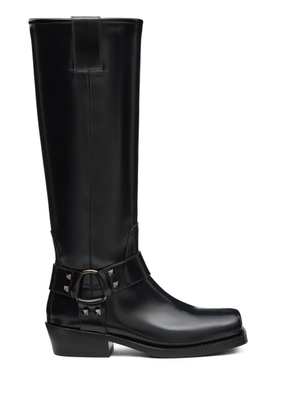 Valentino Garavani 40mm Rockstud biker boots - Black