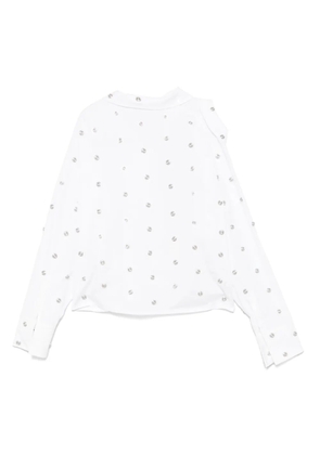 A.W.A.K.E. Mode studded double-collar shirt - White