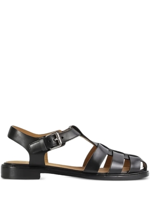 Church's leather lattice flat sandals - Black