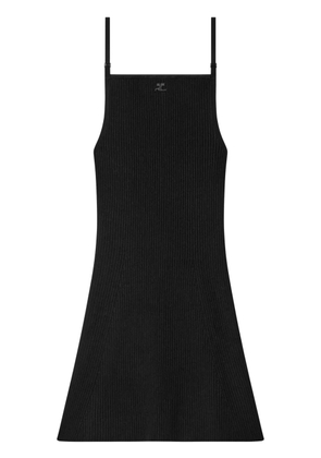 Courrèges ribbed-knit mini dress - Black