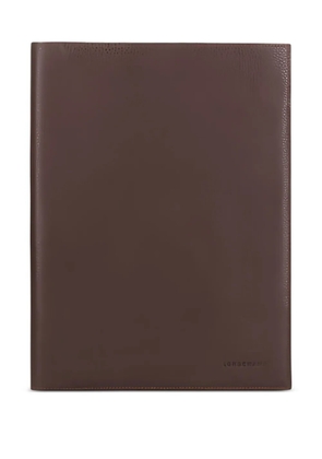 Longchamp Le Foulonne leather note-pad cover - Brown
