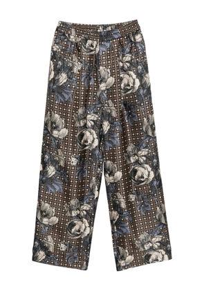 Biyan graphic-print trousers - Brown