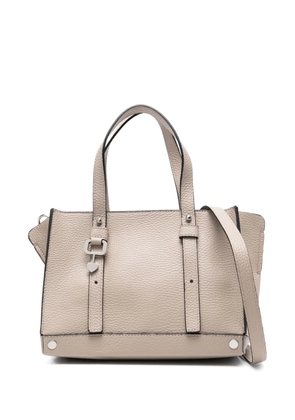 cromia heart-charm leather tote bag - Neutrals