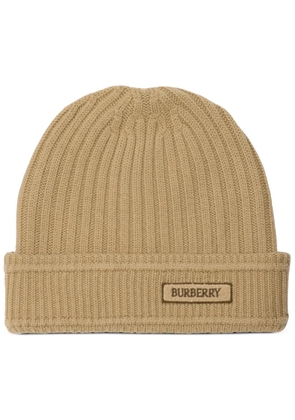 Burberry logo patch beanie - Neutrals