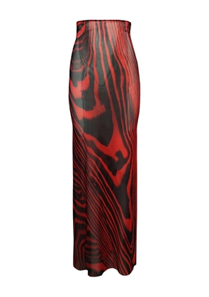 David Koma printed skirt - Red