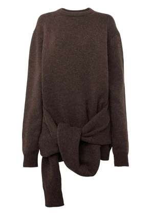 JW Anderson tie-front knit sweater - Brown