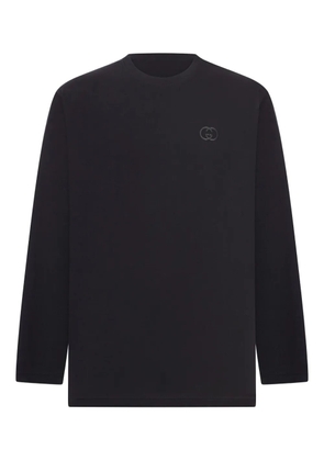 Gucci Interlocking G-embroidered T-shirt - Black