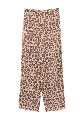Ba&Sh Bloy leopard-print pleated palazzo pants - Neutrals
