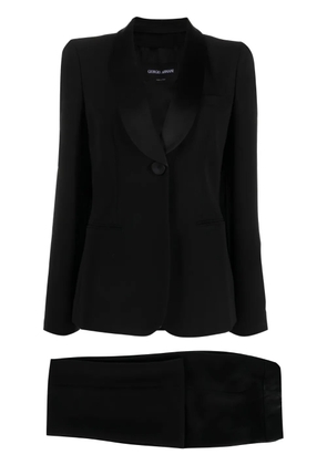 Giorgio Armani single-breasted trouser suit - Black